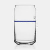 警パーソナライズされた察官の細いブルーライン ガラス缶 (右)