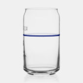 警パーソナライズされた察官の細いブルーライン ガラス缶 (左)