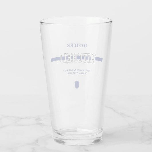 警パーソナライズされた察官の細いブルーライン タンブラーグラス (裏面)
