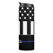 警パーソナライズされた察官の細いブルーライン タンブラー (回転右)