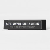 警パーソナライズされた察官の細いブルーライン デスクネームプレート (正面)