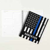 警パーソナライズされた察官の細いブルーライン プランナー手帳 (ディスプレー)