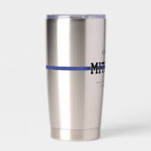 警パーソナライズされた察官の細いブルーライン 保温保冷タンブラー (正面)