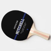 警パーソナライズされた察官の細いブルーライン 卓球ラケット (横)
