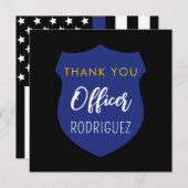警パーソナライズされた察官サンキューカード サンキューカード (正面/裏面)