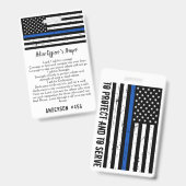 警パーソナライズされた察官祈りの言葉シンブルーライン バッジ (表裏)