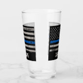 警パーソナライズされた察官青線 タンブラーグラス (左)