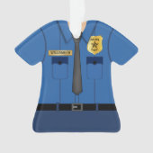 警パーソナライズされた察官 オーナメント (正面)