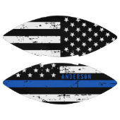 警パーソナライズされた察旗細青 アメリカンフットボール (パネル)