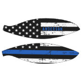 警パーソナライズされた察旗細青 バスケットボール (パネル)