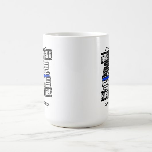 警パーソナライズされた退職した官コーヒーマグ コーヒーマグカップ (中央)