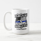 警パーソナライズされた退職した官コーヒーマグ コーヒーマグカップ (左)