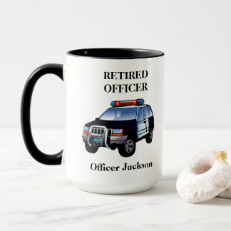 警パーソナライズされた退職した官コーヒーマグ マグカップ