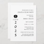 警モダン官ミニマル卒業党 招待状 (正面/裏面)