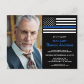 警モダン察官のカスタム写真退職 インビテーションポストカード (正面)