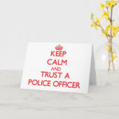 警保官を落ち着かせて信頼する カード (黄色い花)