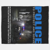 警保護察フリース フリースブランケット (正面(横))