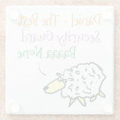 警備ガラスコースター用の羊のデザイン ガラスコースター (裏面)