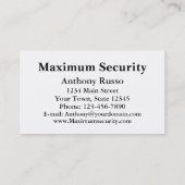 警備会社 名刺 (裏面)