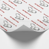 警備員が一晩中それをする ラッピングペーパー (角)