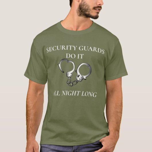 警備員が一晩中やっパーソナライズされたた Tシャツ (正面)