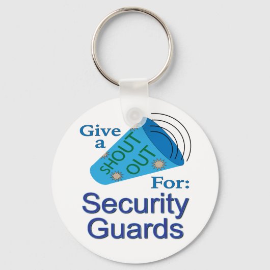 警備員のために大声で叫ぶ キーホルダー (正面)
