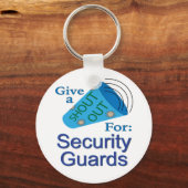 警備員のために大声で叫ぶ キーホルダー (正面)