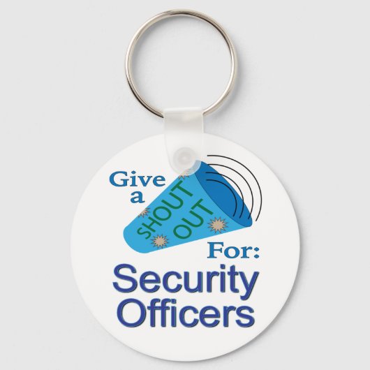 警備員のために大声で叫ぶ キーホルダー (正面)