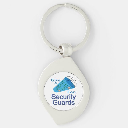 警備員のために大声で叫ぶ キーホルダー (正面)