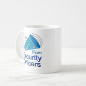 警備員のために大声で叫ぶ コーヒーマグカップ (正面左)