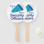 警備員のために大声で叫ぶ ハンドファン (正面&裏面)