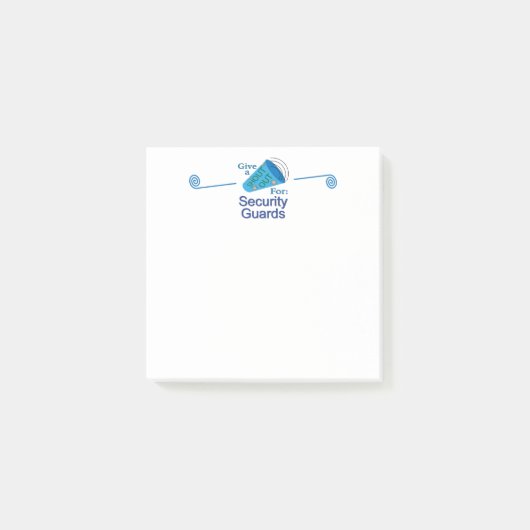 警備員のために大声で叫ぶ ポストイット (正面)