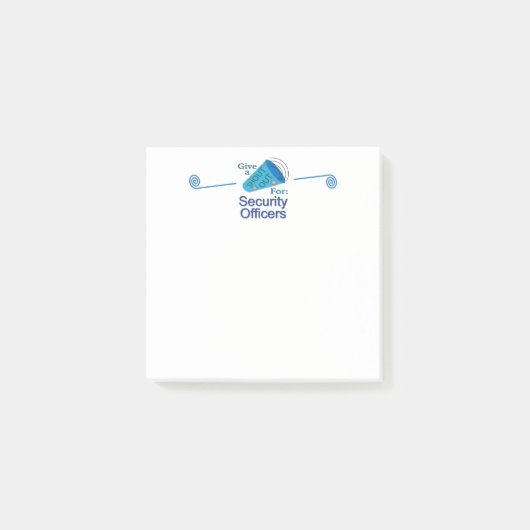 警備員のために大声で叫ぶ ポストイット (正面)