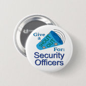 警備員のために大声で叫ぶ 缶バッジ (正面&裏面)