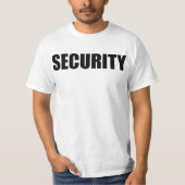 警備員の警備員のスタッフの白い2味方されたTシャツ Tシャツ (正面)