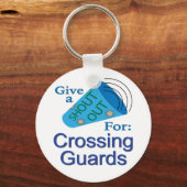 警備員を乗せるために大声で叫ぶ キーホルダー (正面)