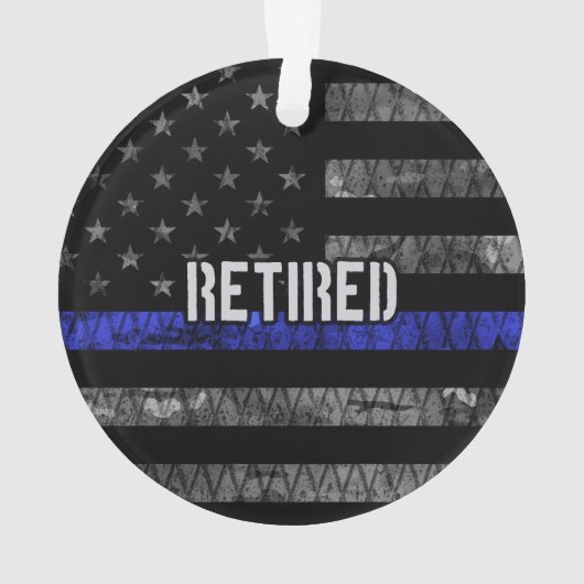 警動揺して退職した察旗 オーナメント (裏面)