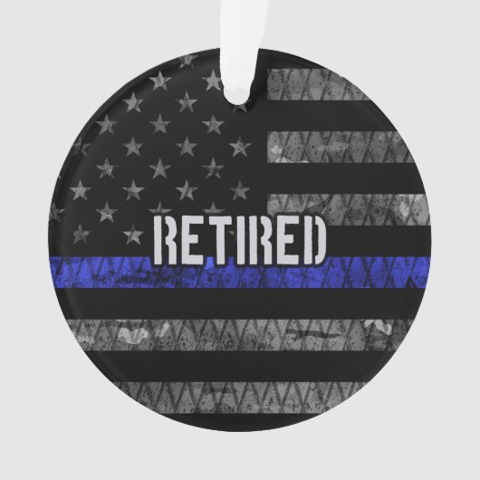 警動揺して退職した察旗 オーナメント (正面)