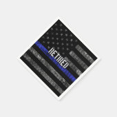 警動揺して退職した察旗 スタンダードカクテルナプキン (角)