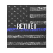 警動揺して退職した察旗 ノートパッド (正面)