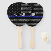 警動揺して退職した察旗 ハンドファン (正面&裏面)