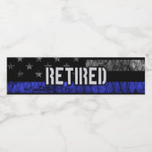 警動揺して退職した察旗 ペットボトルラベル (シングルラベル)