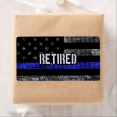 警動揺して退職した察旗 ラベル (インサイチュ)