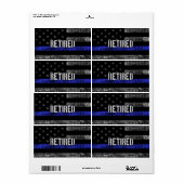 警動揺して退職した察旗 ラベル (フルシート)