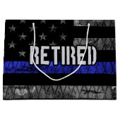 警動揺して退職した察旗 ラージペーパーバッグ (正面)