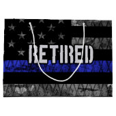 警動揺して退職した察旗 ラージペーパーバッグ (裏面)