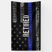 警動揺して退職した察旗 横断幕 (縦)