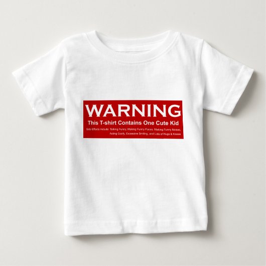 警告かわいい子 ベビーTシャツ (正面)