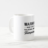 警告が贈り物の束縛について話し始める コーヒーマグカップ (正面左)