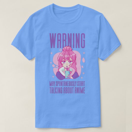 警告がAnime4について話し始める Tシャツ (デザイン正面)